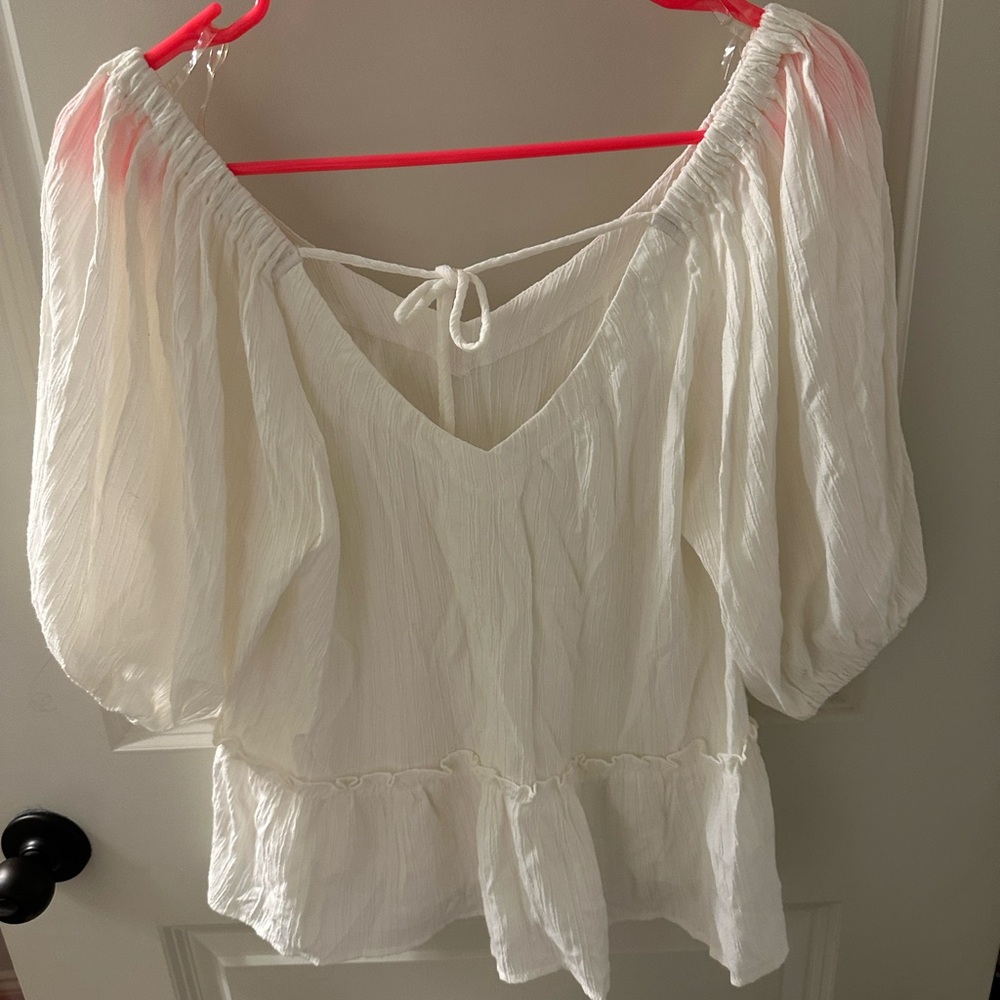 Dry Goods White Peasant Blouse